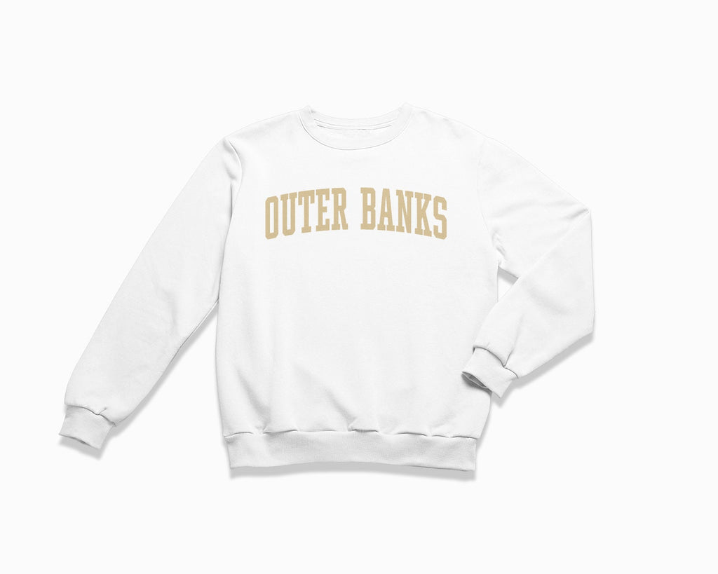 Outer Banks Crewneck Sweatshirt - White/Tan