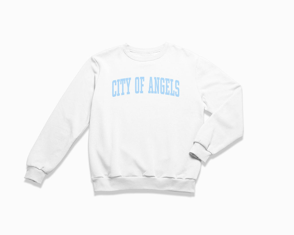 City of Angels Crewneck Sweatshirt - White/Light Blue