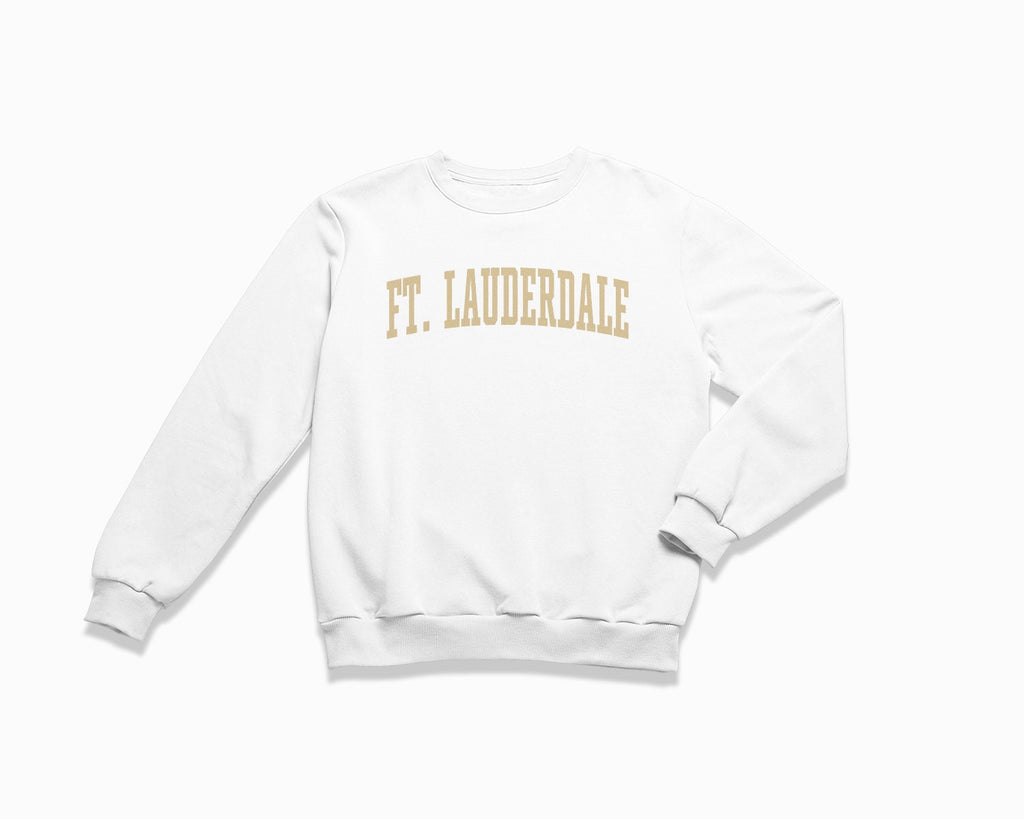 Ft. Lauderdale Crewneck Sweatshirt - White/Tan