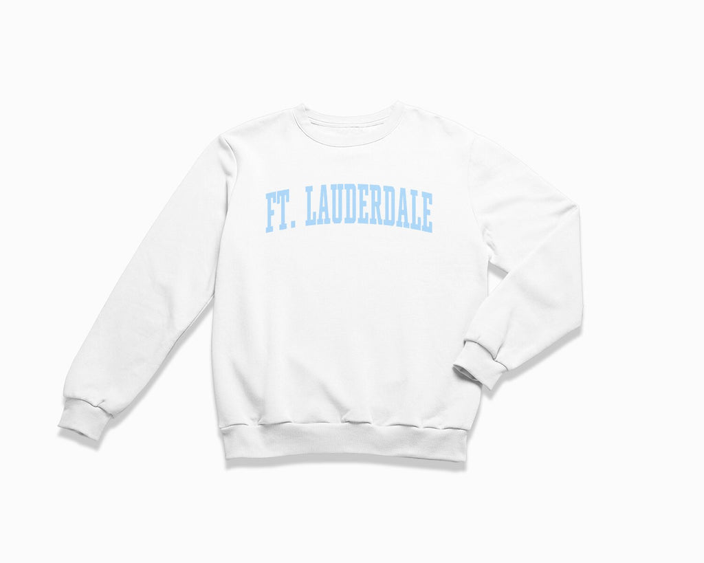 Ft. Lauderdale Crewneck Sweatshirt - White/Light Blue
