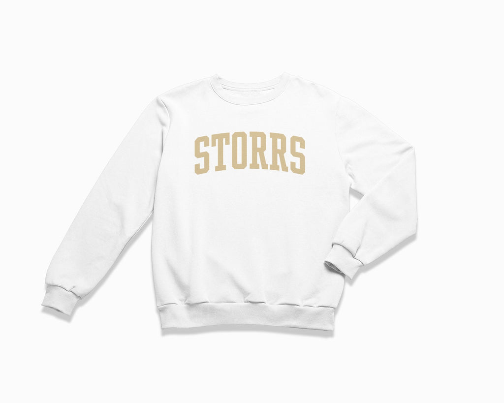 Storrs Crewneck Sweatshirt - White/Tan