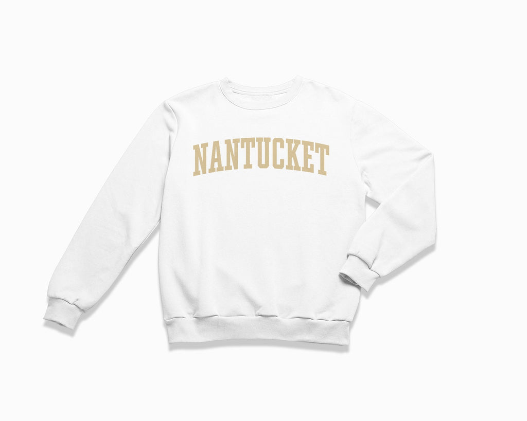 Nantucket Crewneck Sweatshirt - White/Tan