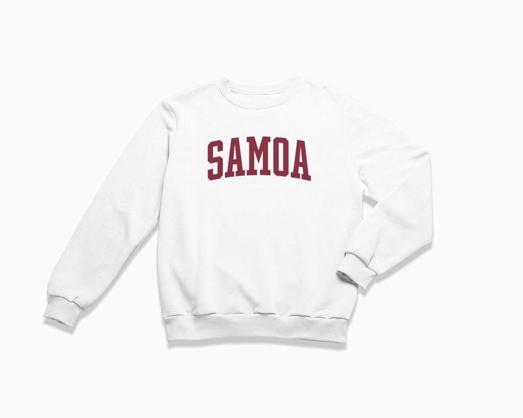 Samoa Crewneck Sweatshirt - White/Maroon