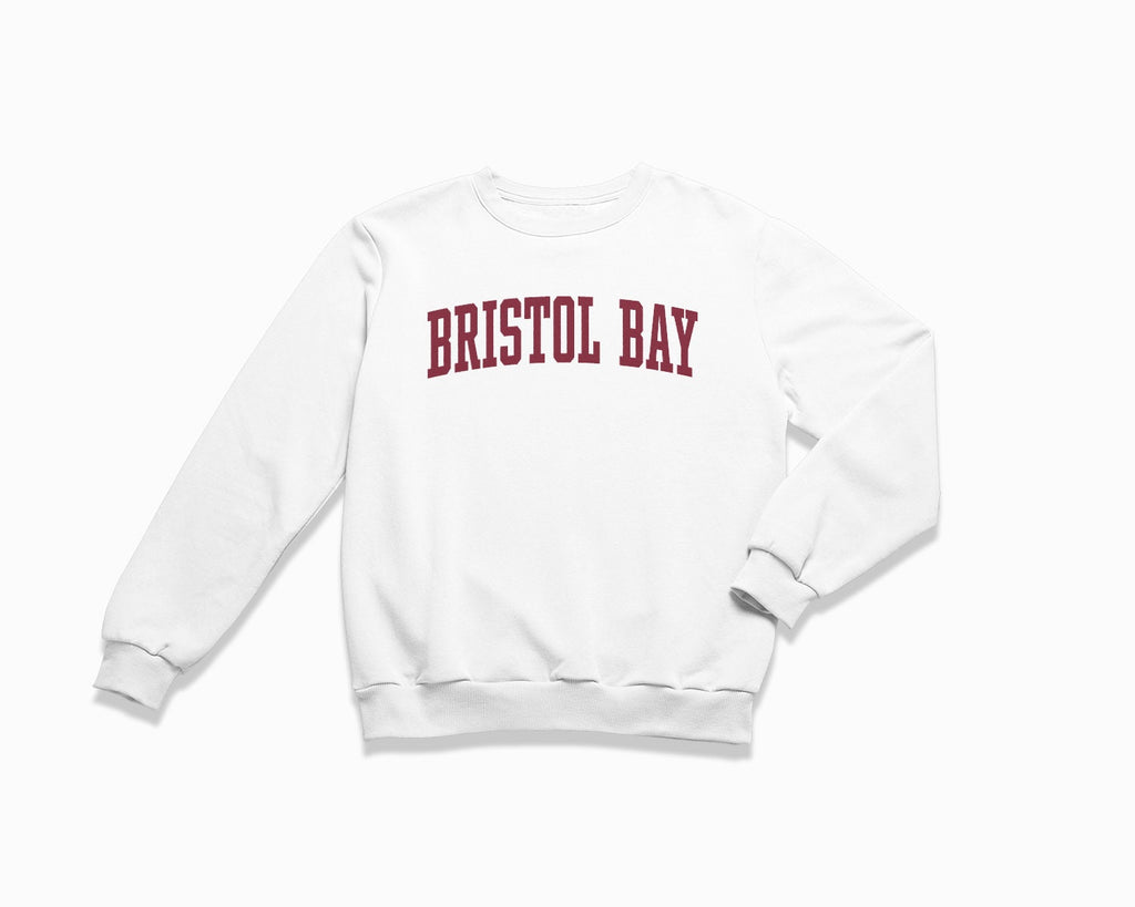 Bristol Bay Crewneck Sweatshirt - White/Maroon