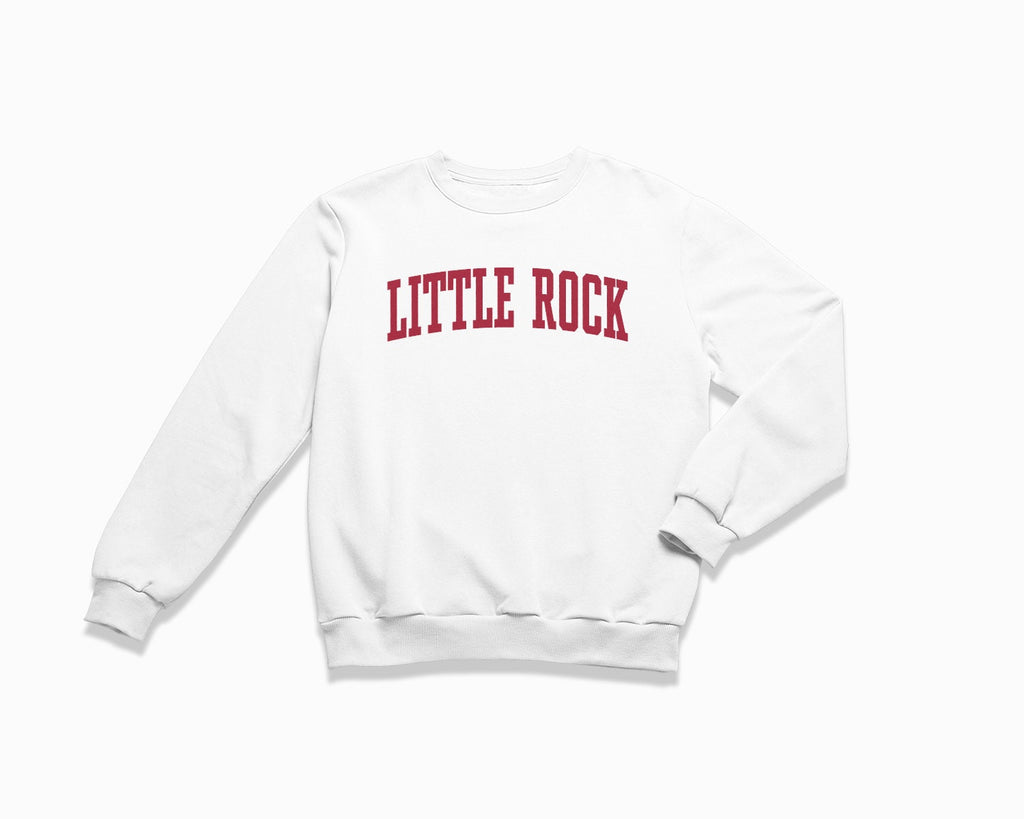 Little Rock Crewneck Sweatshirt - White/Crimson