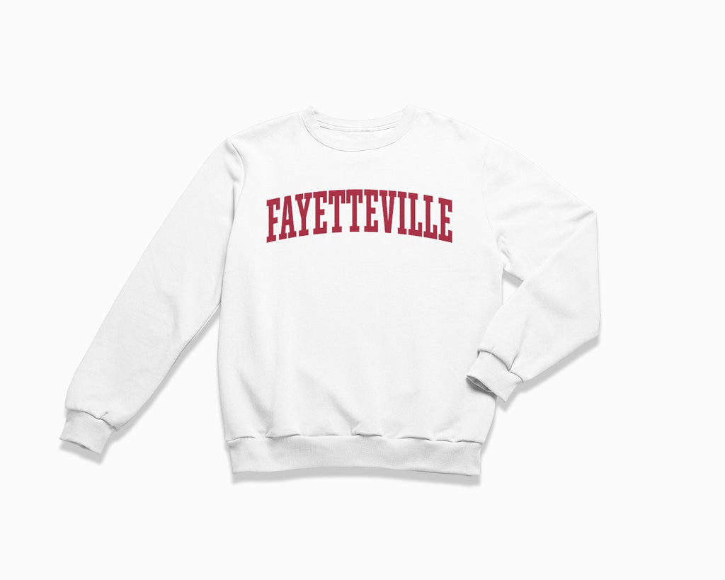 Fayetteville Crewneck Sweatshirt - White/Crimson