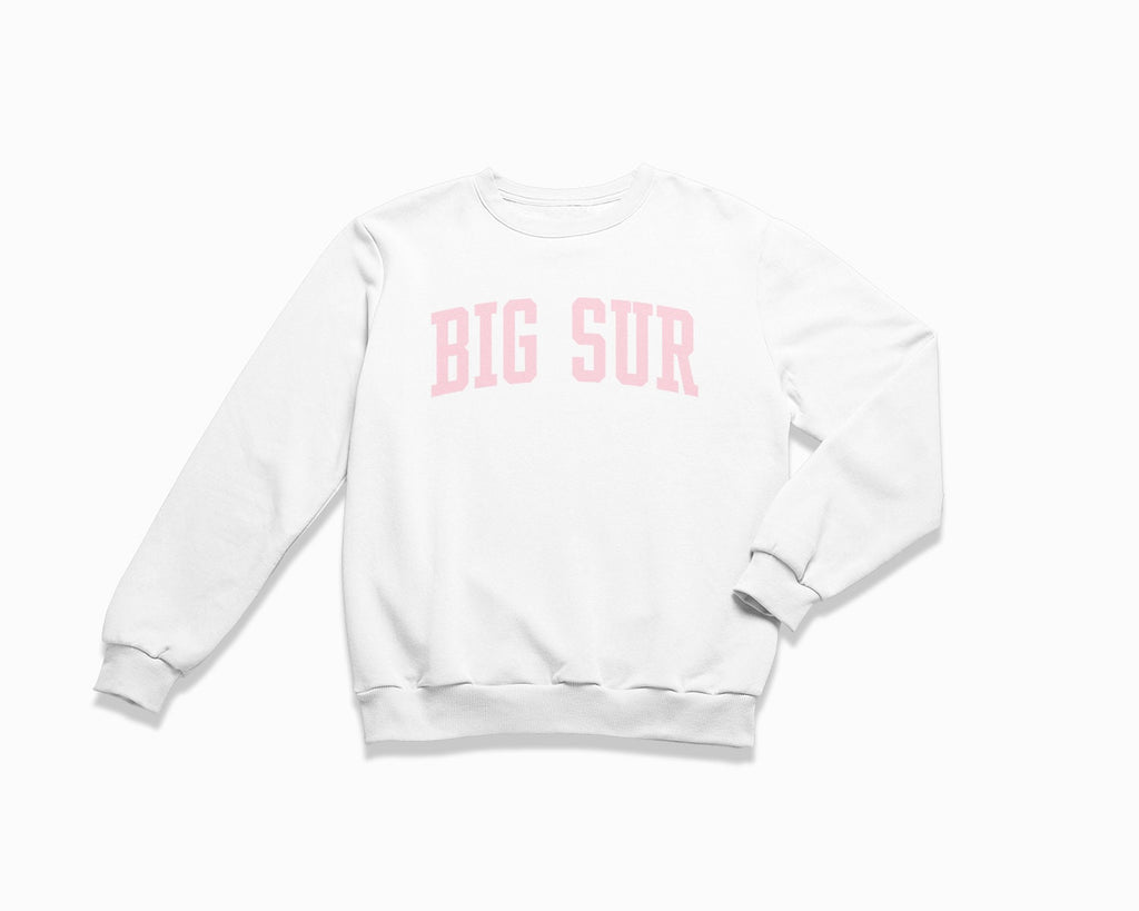 Big Sur Crewneck Sweatshirt - White/Light Pink