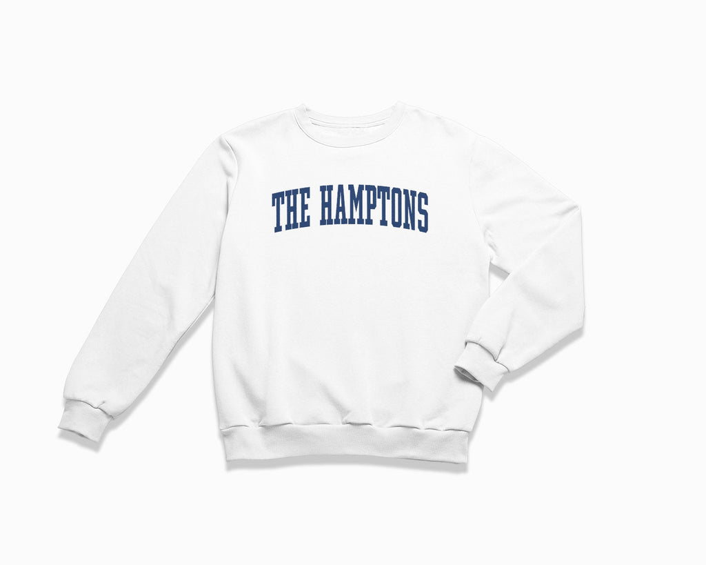 The Hamptons Crewneck Sweatshirt - White/Navy Blue