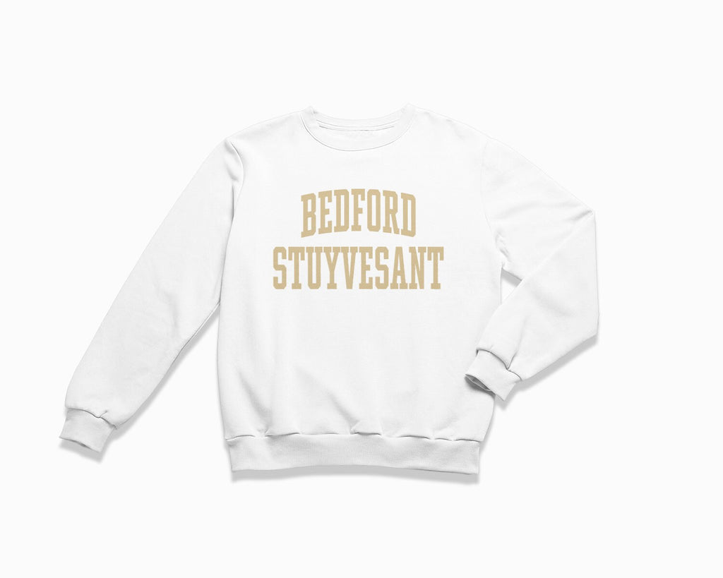 Bedford Stuyvesant Crewneck Sweatshirt - White/Tan