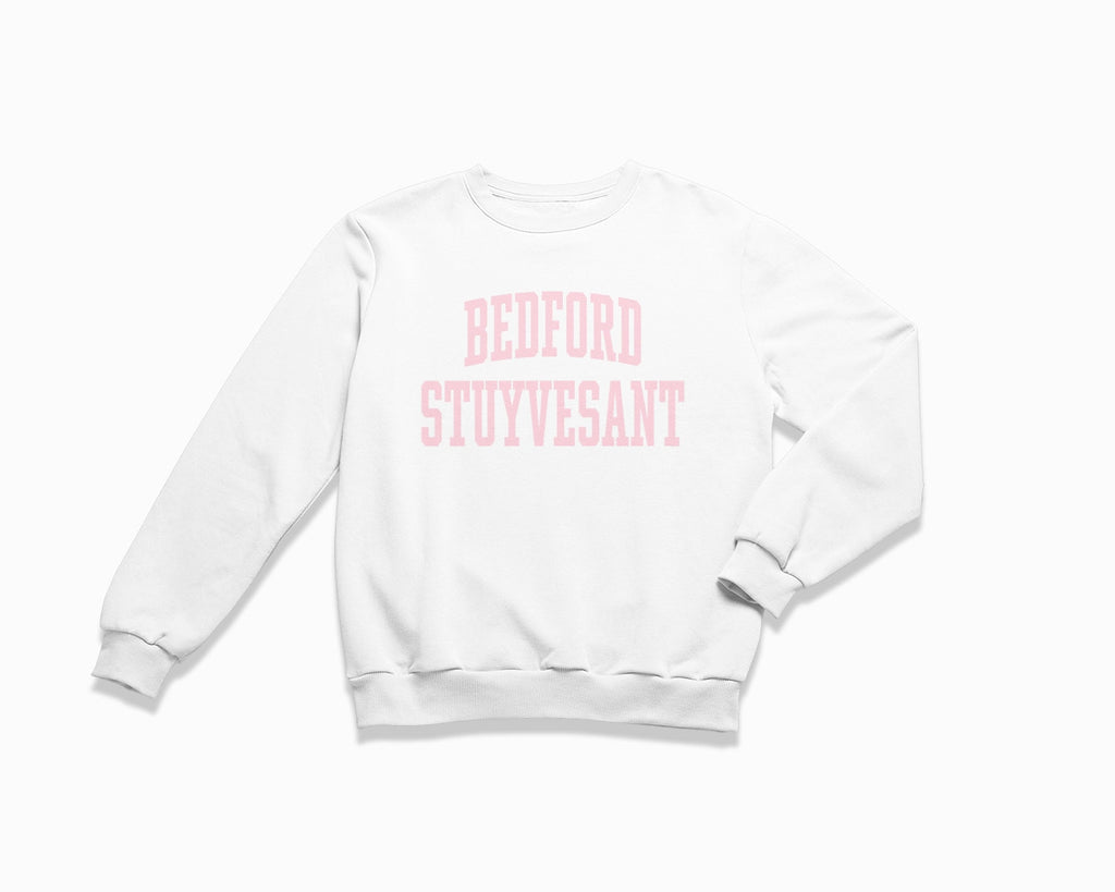 Bedford Stuyvesant Crewneck Sweatshirt - White/Light Pink