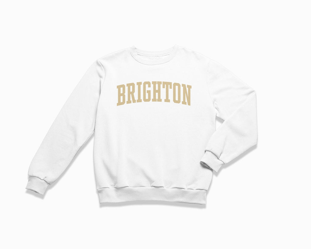 Brighton Crewneck Sweatshirt - White/Tan