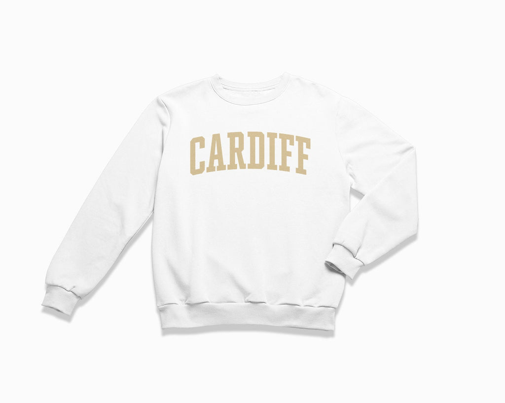 Cardiff Crewneck Sweatshirt - White/Tan