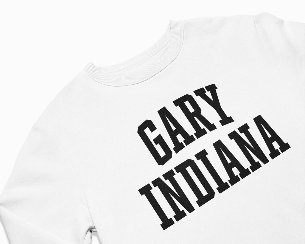 Gary Indiana Crewneck Sweatshirt - White/Black