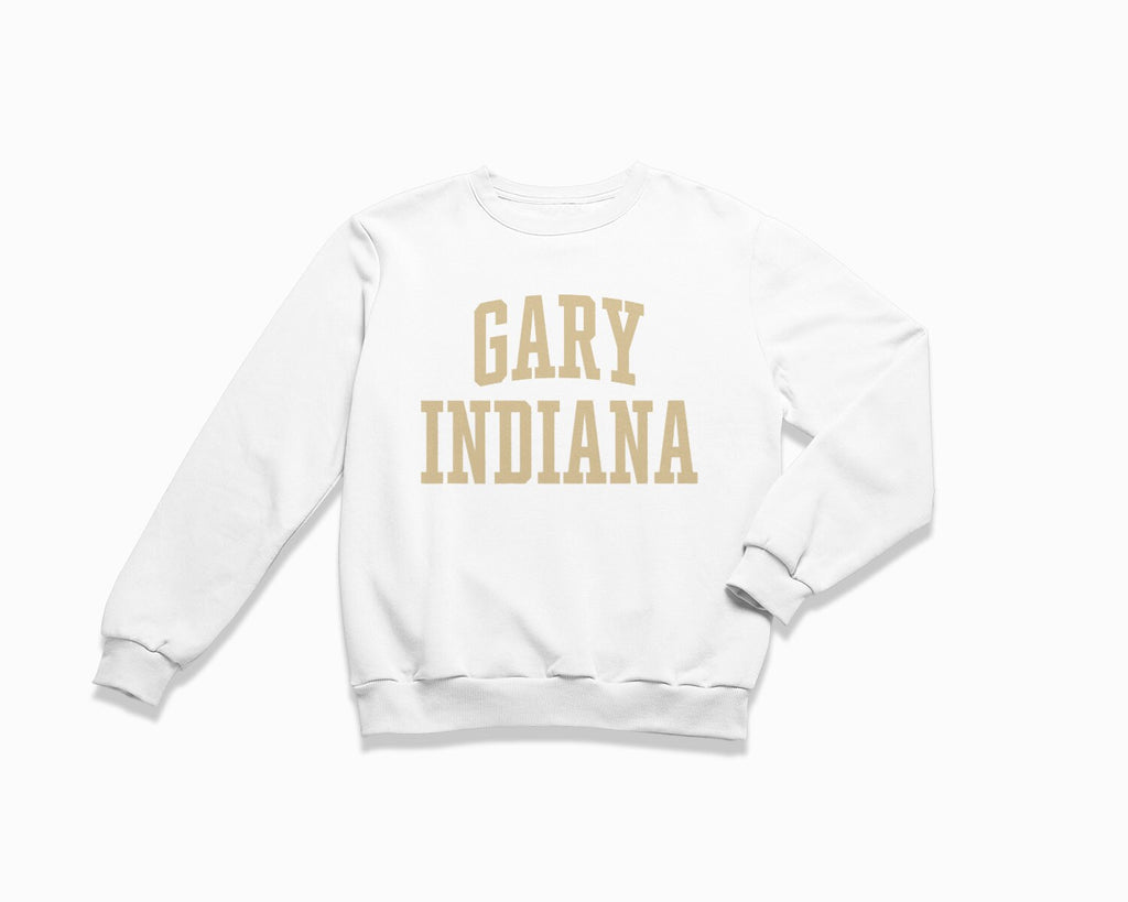 Gary Indiana Crewneck Sweatshirt - White/Tan