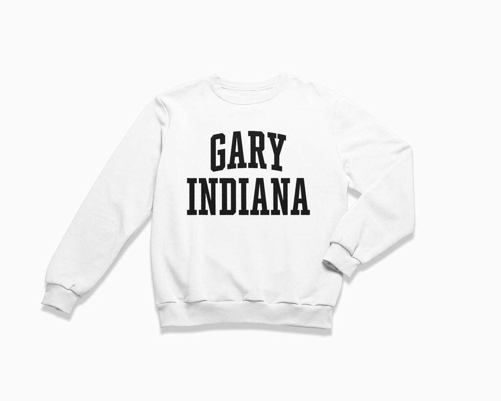 Gary Indiana Crewneck Sweatshirt - White/Black