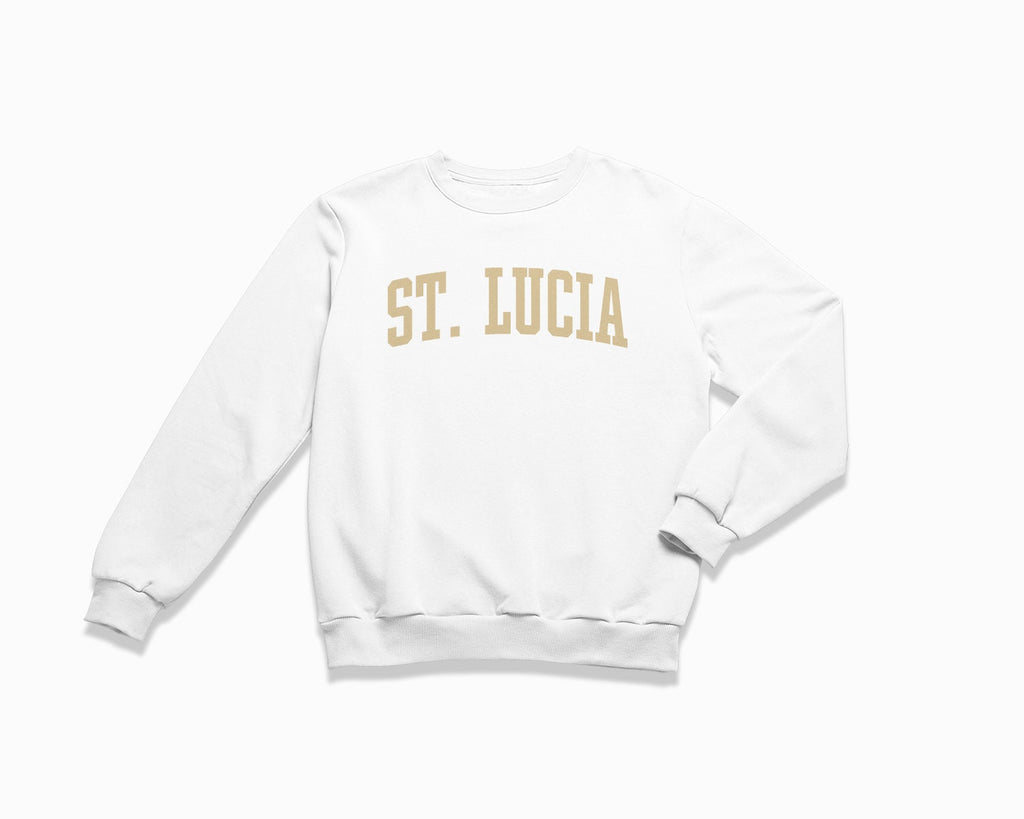 St. Lucia Crewneck Sweatshirt - White/Tan