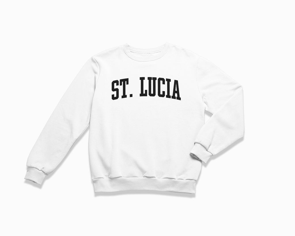 St. Lucia Crewneck Sweatshirt - White/Black