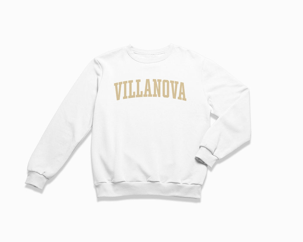 Villanova Crewneck Sweatshirt - White/Tan