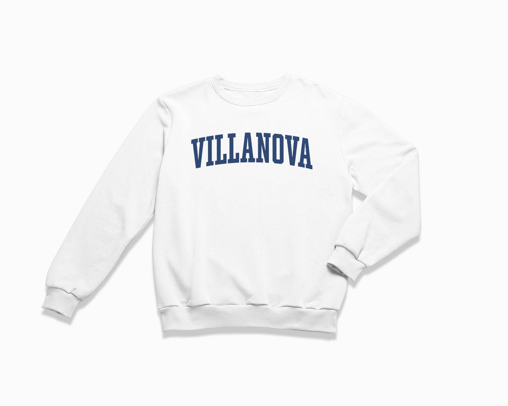 Villanova Crewneck Sweatshirt - White/Navy Blue