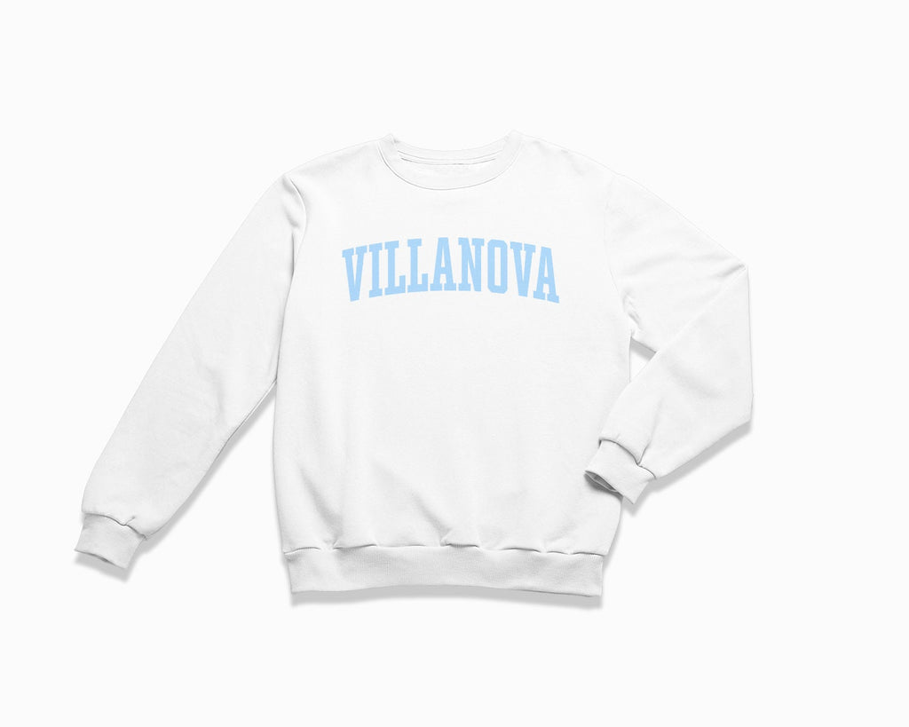 Villanova Crewneck Sweatshirt - White/Light Blue