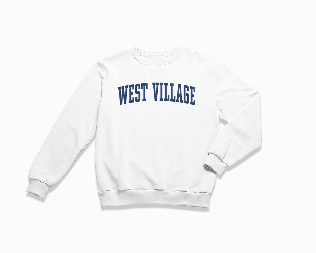 West Village Crewneck Sweatshirt - White/Navy Blue