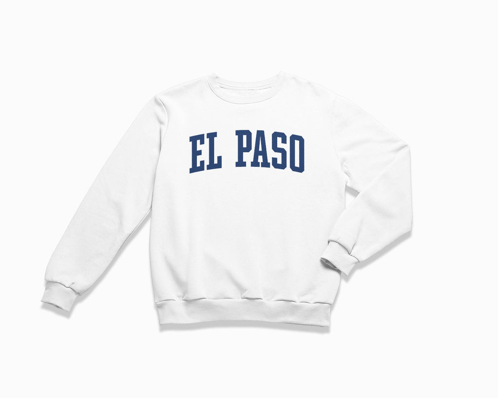 El Paso Crewneck Sweatshirt - White/Navy Blue