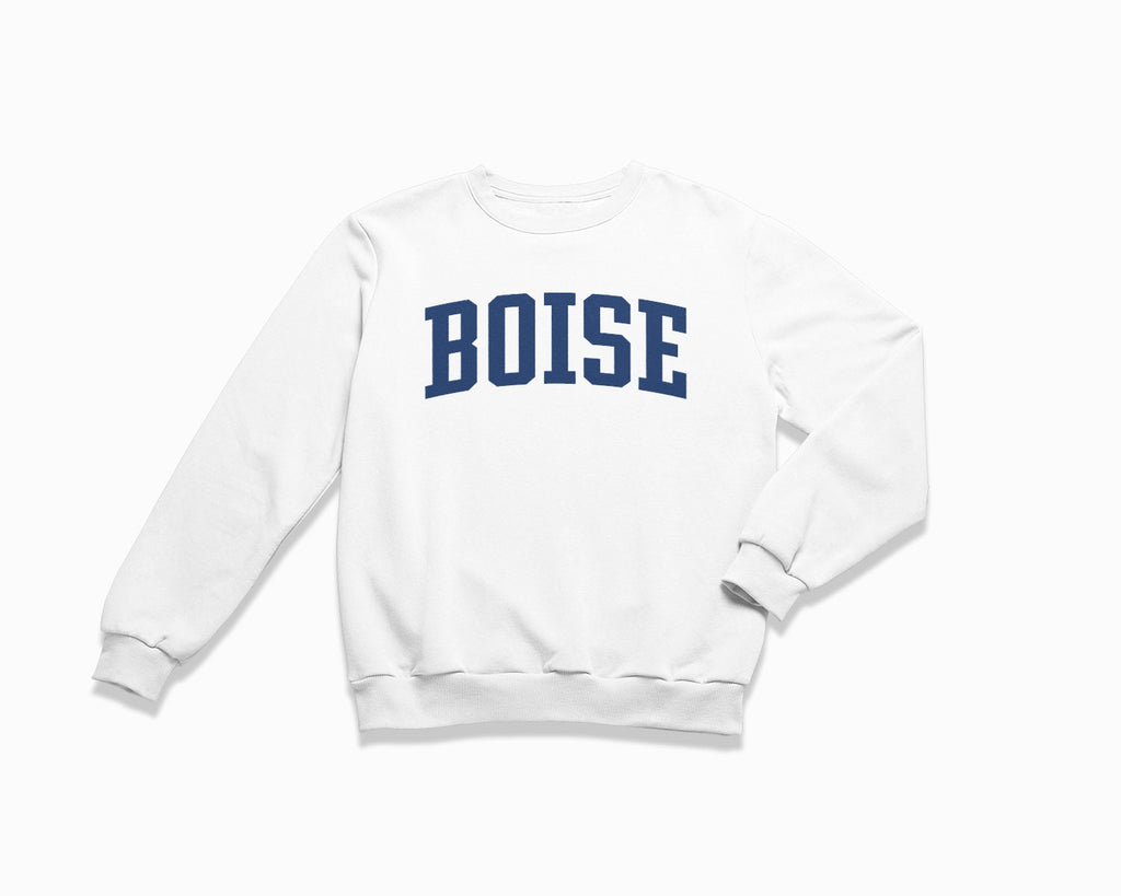 Boise Crewneck Sweatshirt - White/Navy Blue