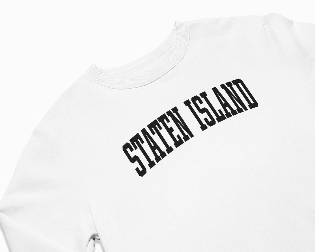 Staten Island Crewneck Sweatshirt - White/Black