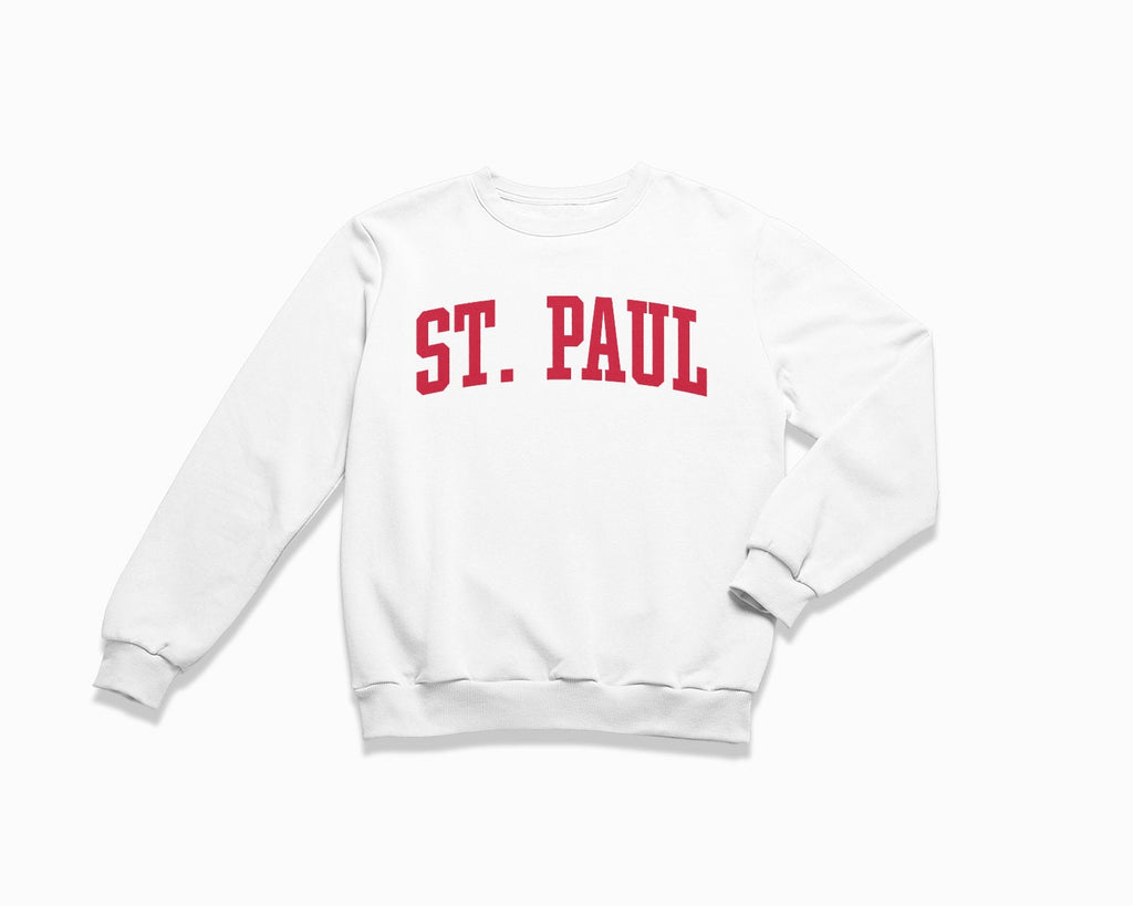 St. Paul Crewneck Sweatshirt - White/Red