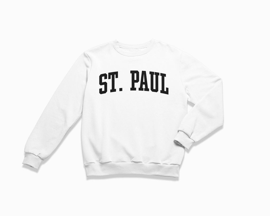 St. Paul Crewneck Sweatshirt - White/Black