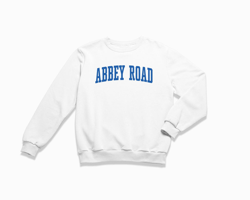 Abbey Road Crewneck Sweatshirt - White/Royal Blue