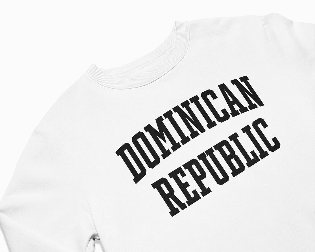 Dominican Republic Crewneck Sweatshirt - White/Black