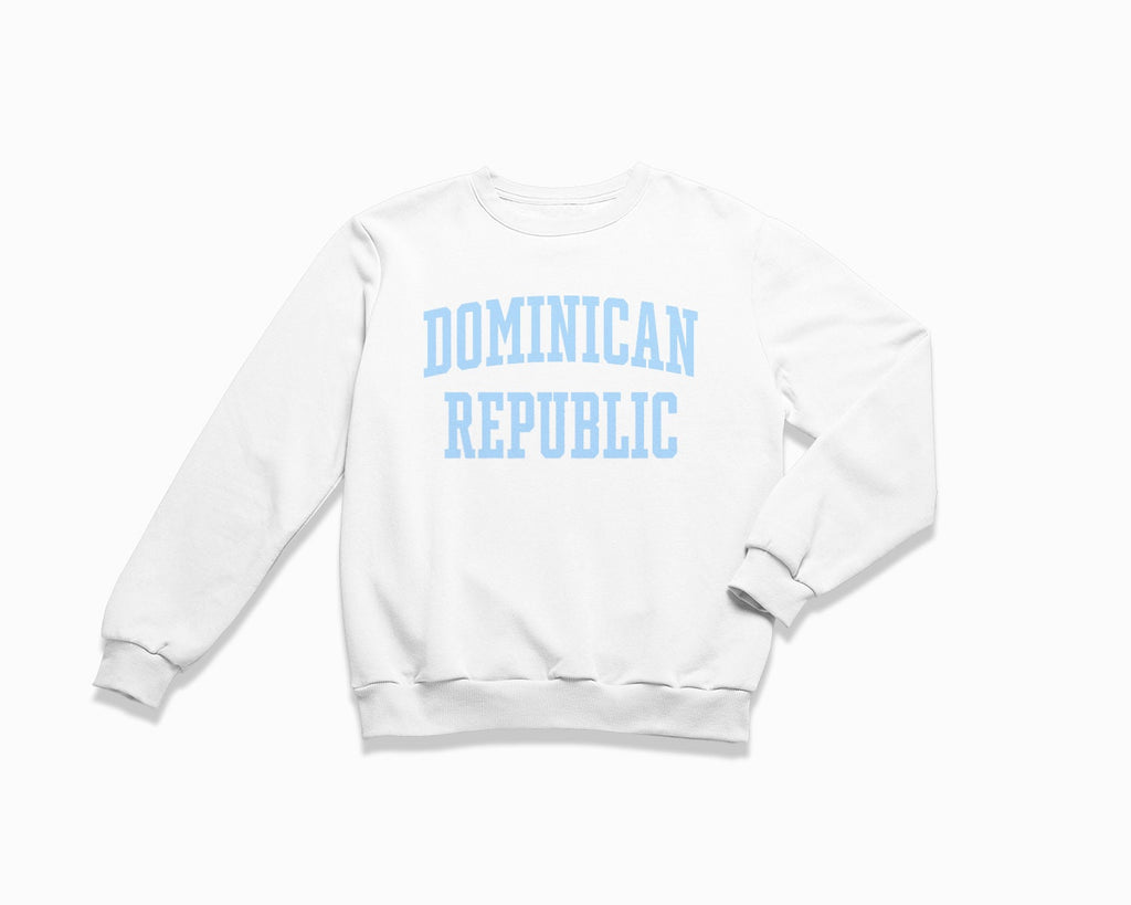 Dominican Republic Crewneck Sweatshirt - White/Light Blue