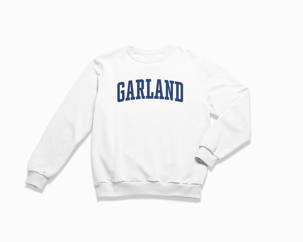 Garland Crewneck Sweatshirt - White/Navy Blue