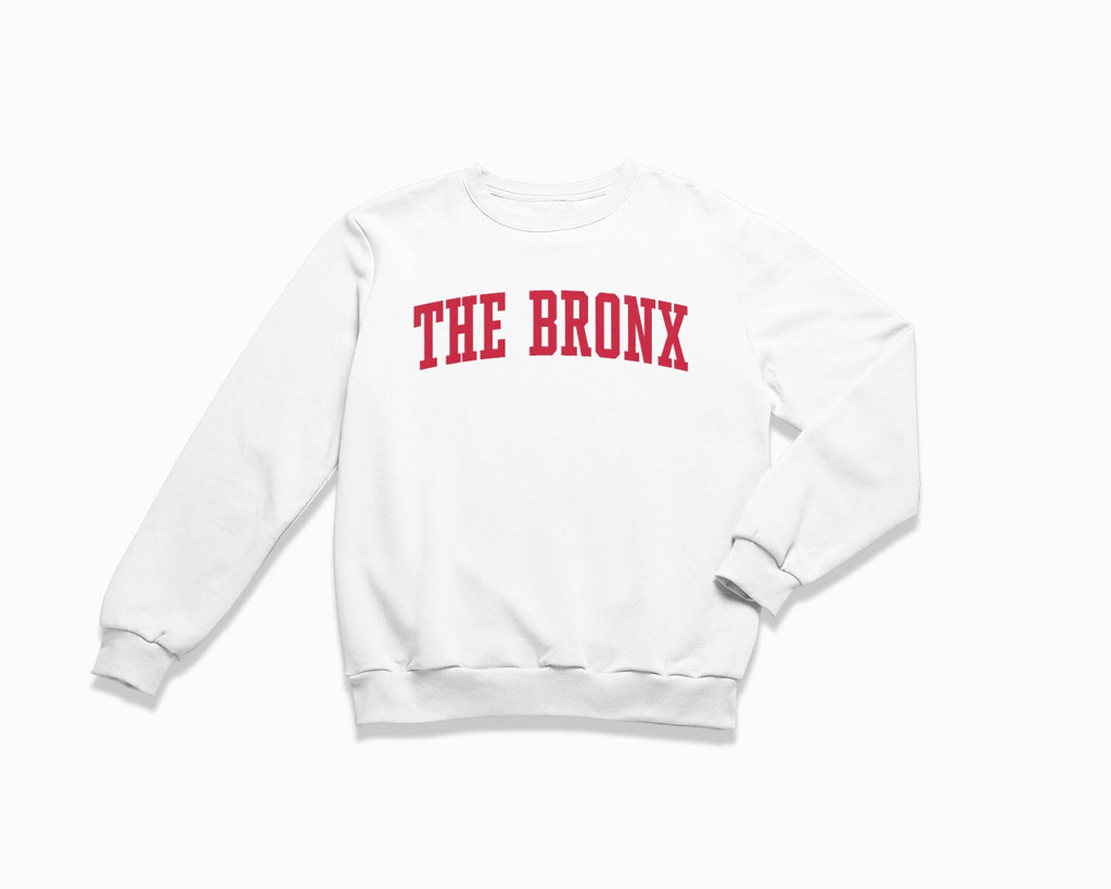 The Bronx Crewneck Sweatshirt - White/Red
