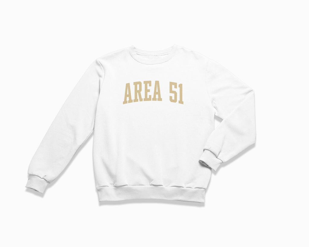 Area 51 Crewneck Sweatshirt - White/Tan