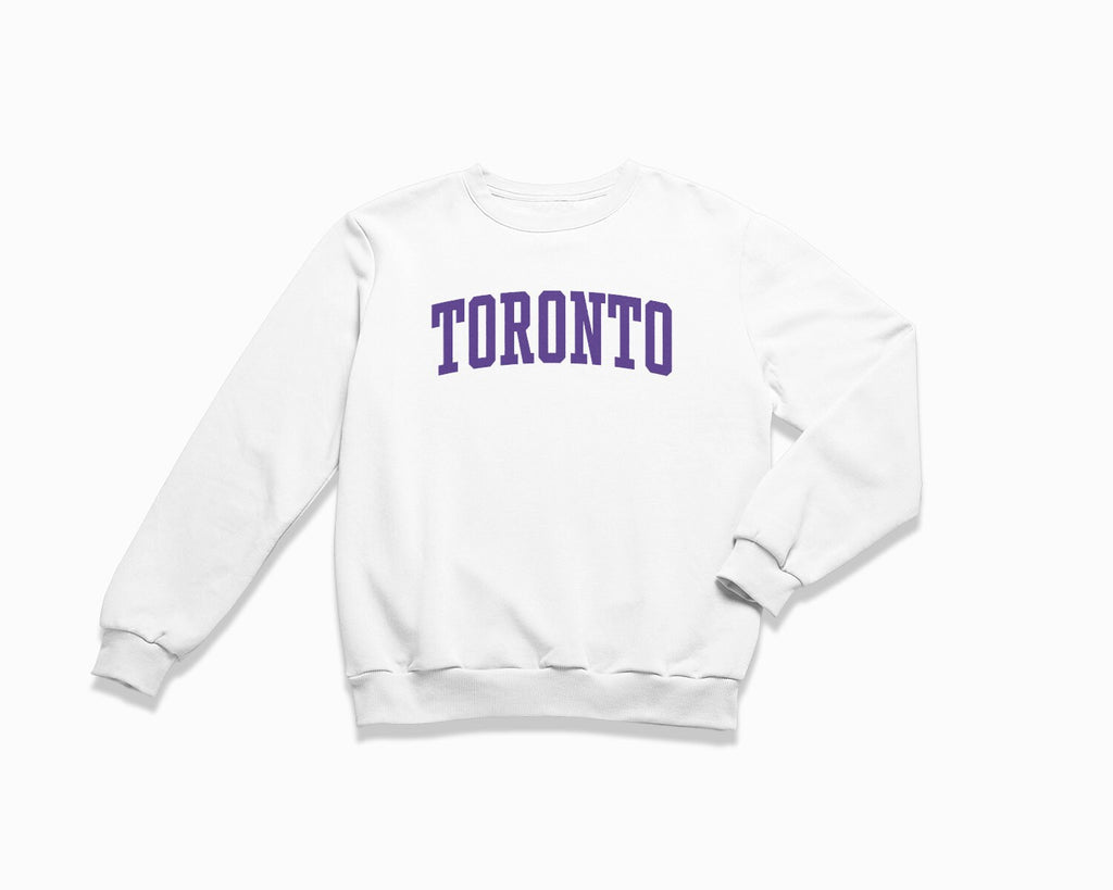 Toronto Crewneck Sweatshirt - White/Purple
