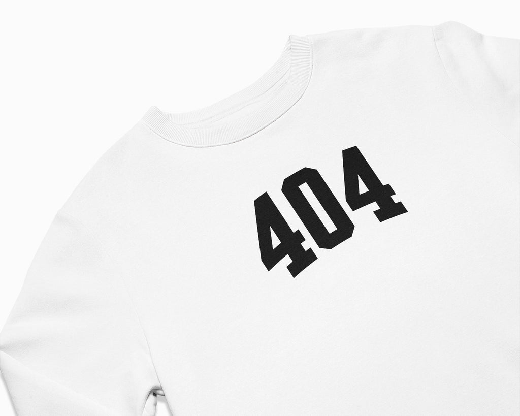 404 (Atlanta) Crewneck Sweatshirt - White/Black