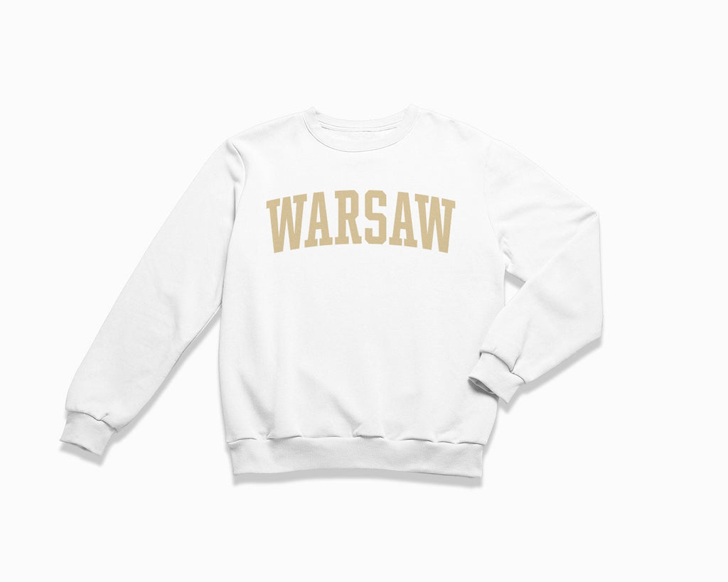 Warsaw Crewneck Sweatshirt - White/Tan