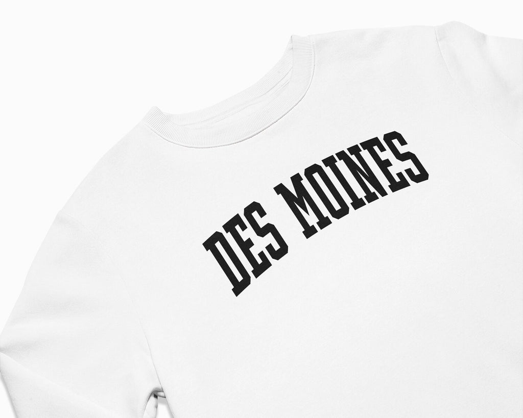 Des Moines Crewneck Sweatshirt - White/Black