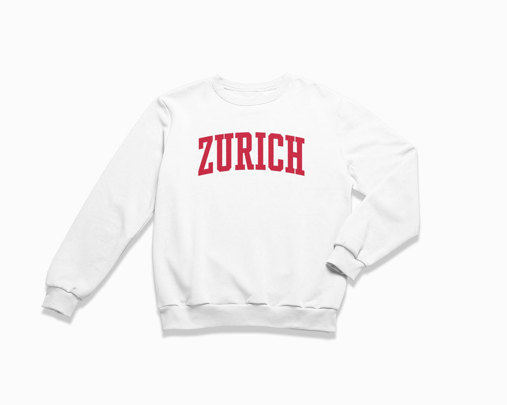 Zurich Crewneck Sweatshirt - White/Red