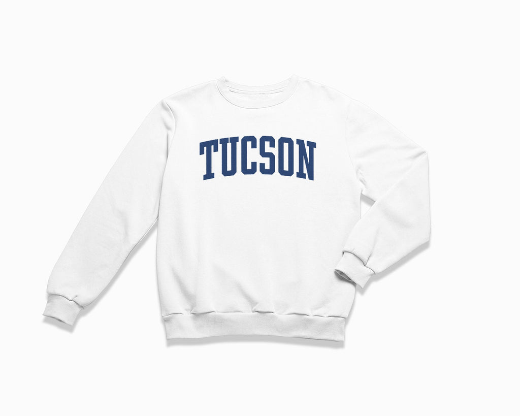 Tucson Crewneck Sweatshirt - White/Navy Blue