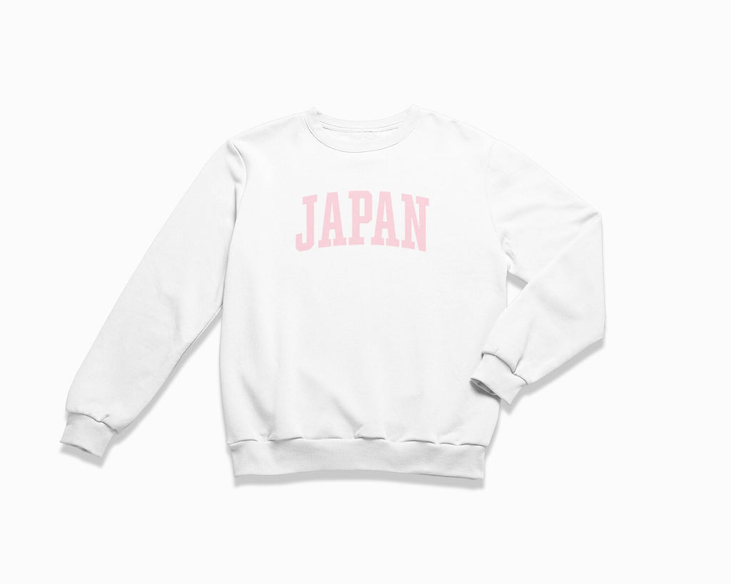 Japan Crewneck Sweatshirt - White/Light Pink