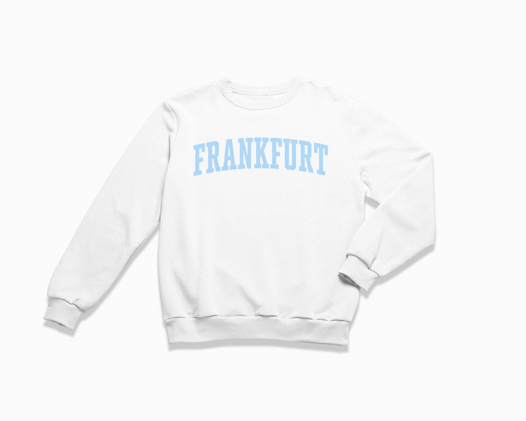 Frankfurt Crewneck Sweatshirt - White/Light Blue