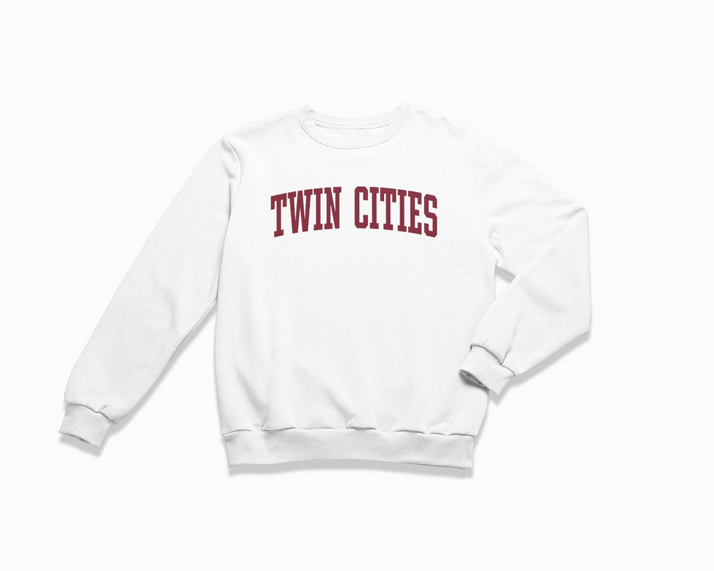 Twin Cities Crewneck Sweatshirt - White/Maroon