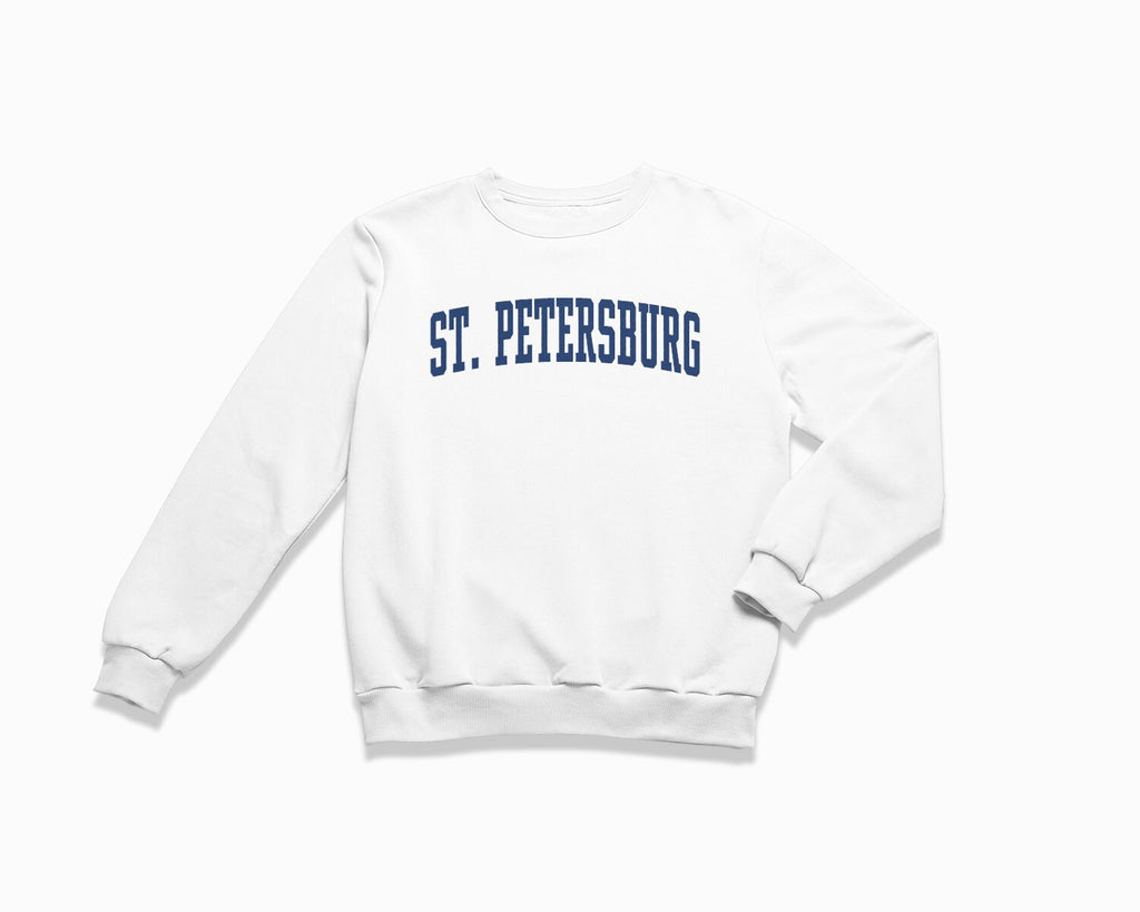 St. Petersburg Crewneck Sweatshirt - White/Navy Blue