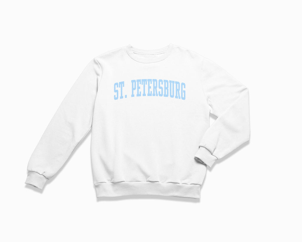 St. Petersburg Crewneck Sweatshirt - White/Light Blue