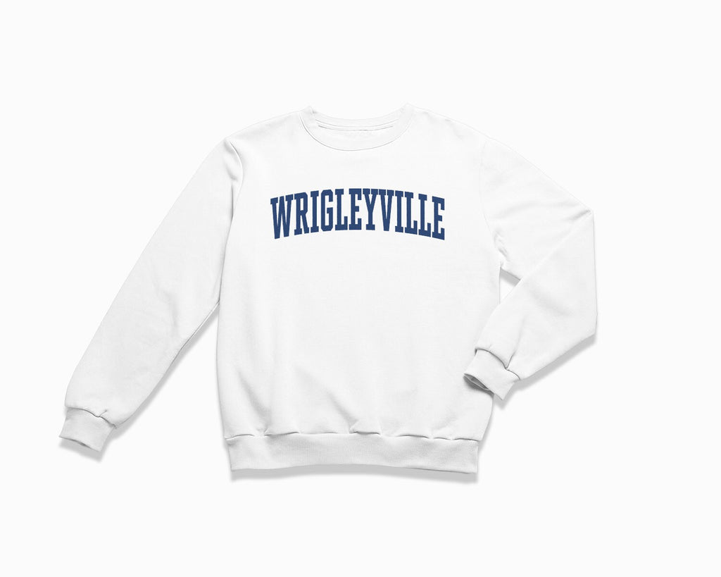 Wrigleyville Crewneck Sweatshirt - White/Navy Blue
