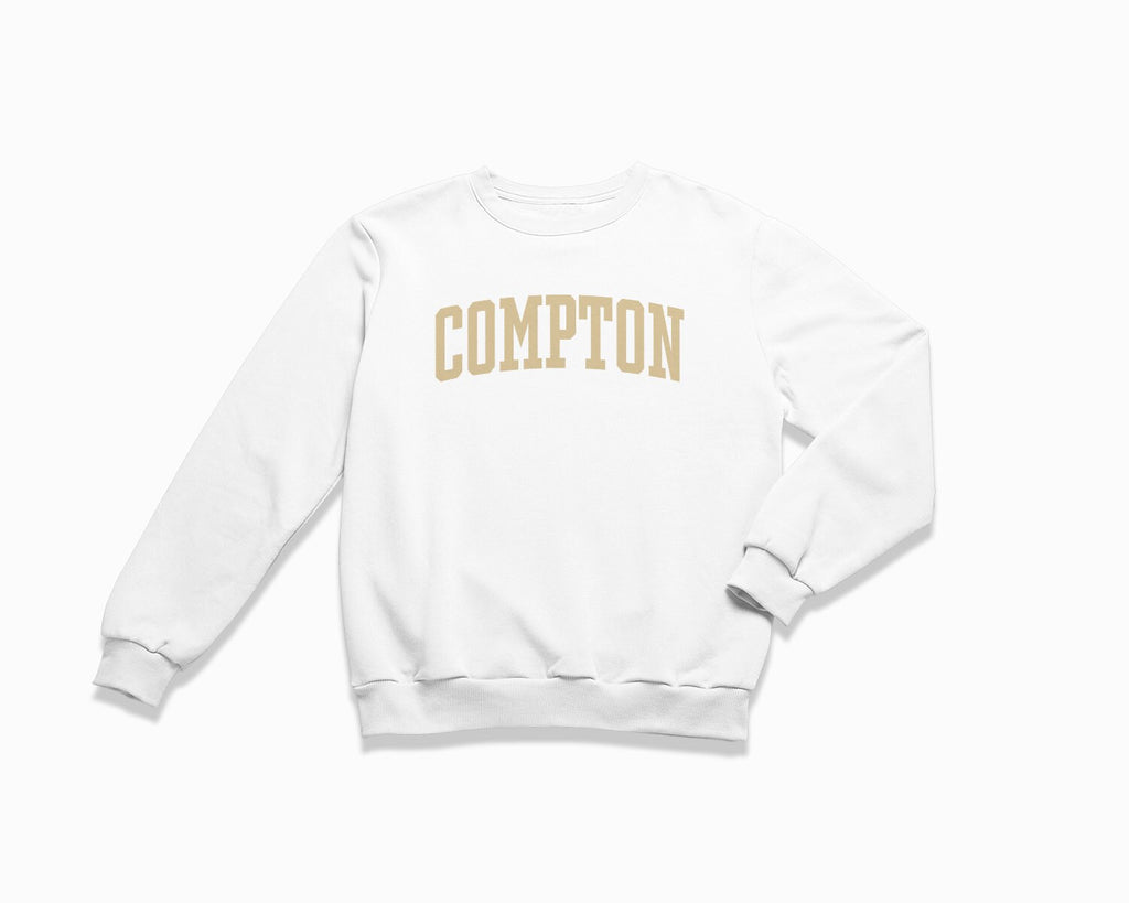 Compton Crewneck Sweatshirt - White/Tan