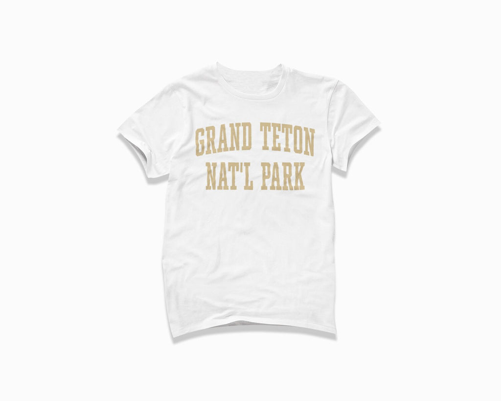 Grand Teton National Park Shirt - White/Tan